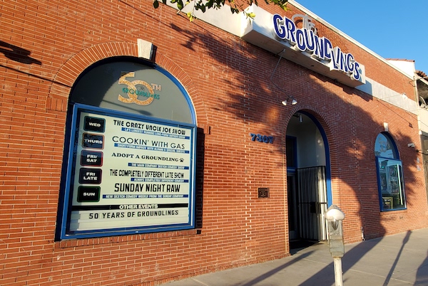 Facade of The Groundlings improv company on Melrose Avenue.